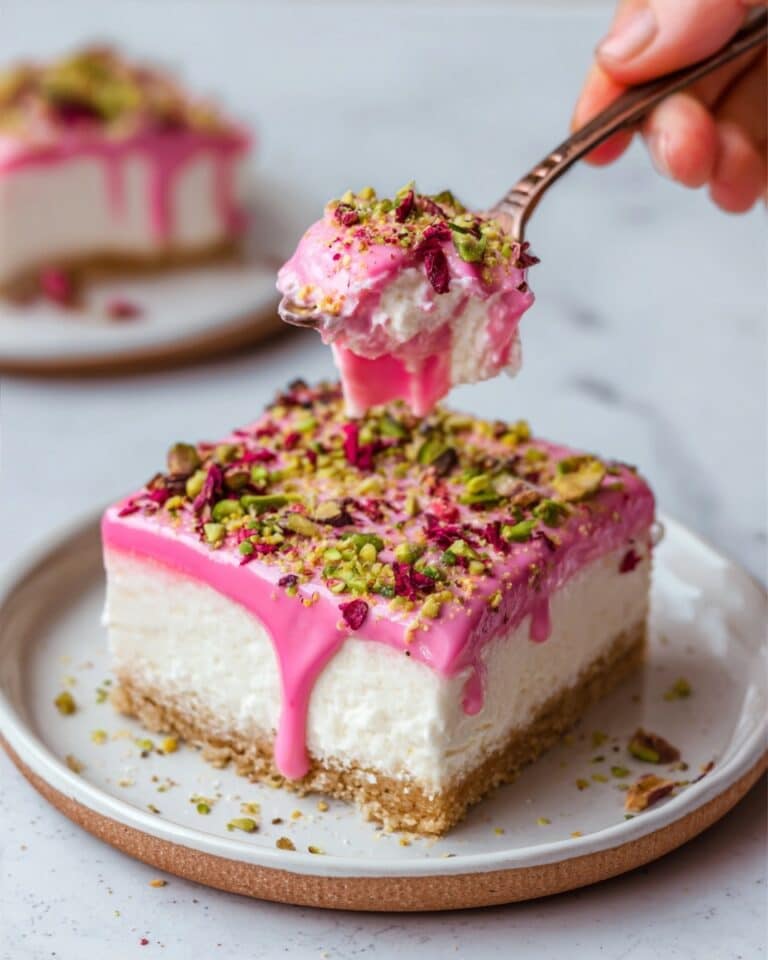 Pistachio Rose Milk Cake Recipe