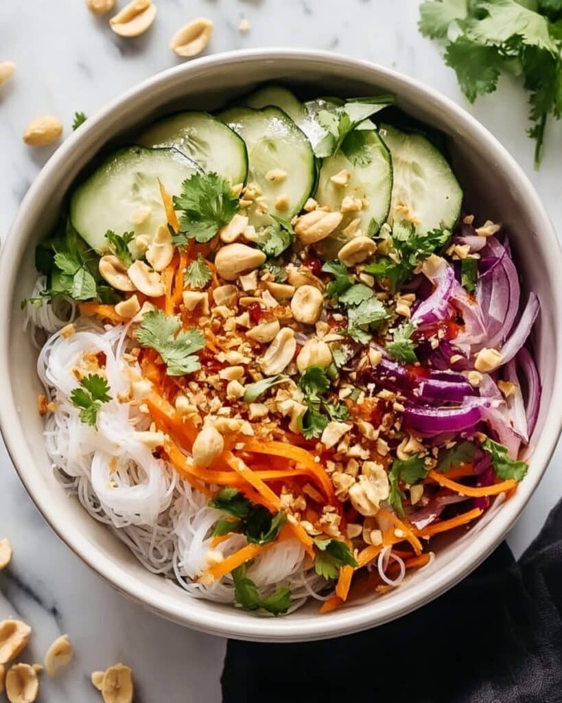 Spring Roll Salad with Peanut Dressing Recipe