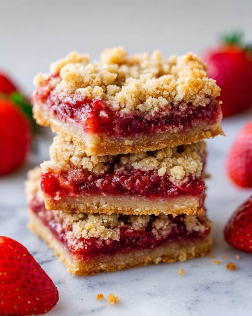 Strawberry Oatmeal Crumble Bars Recipe