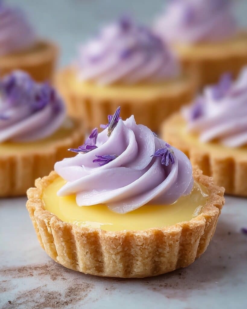 Mini Lemon Tart with Lilac Meringue Recipe