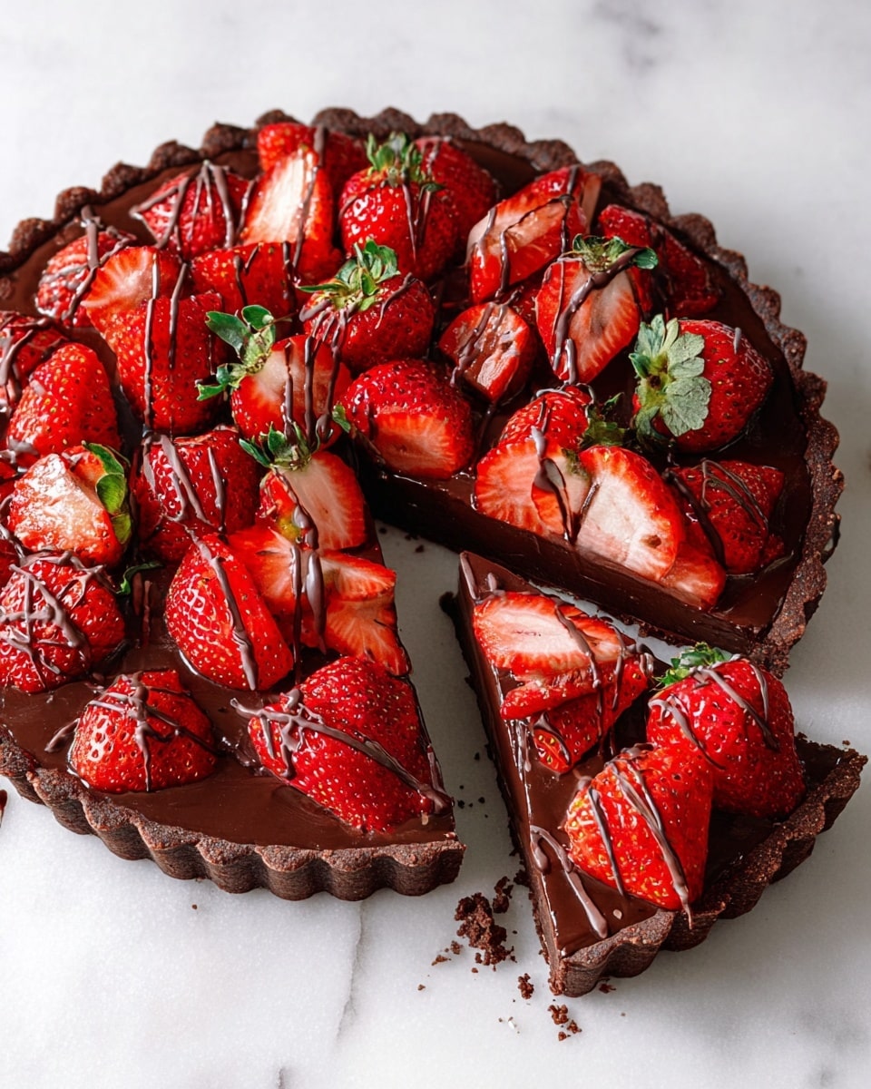 Dark Chocolate Strawberry Tart Recipe