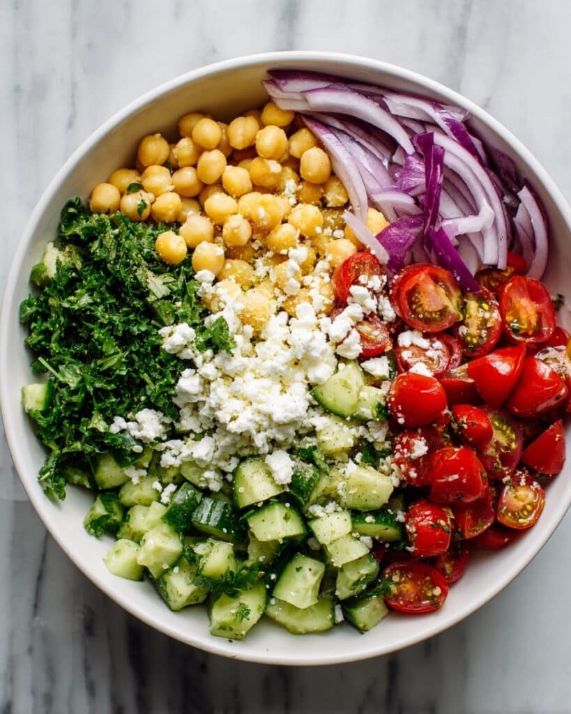 Cottage Cheese and Chickpeas Salad Recipe