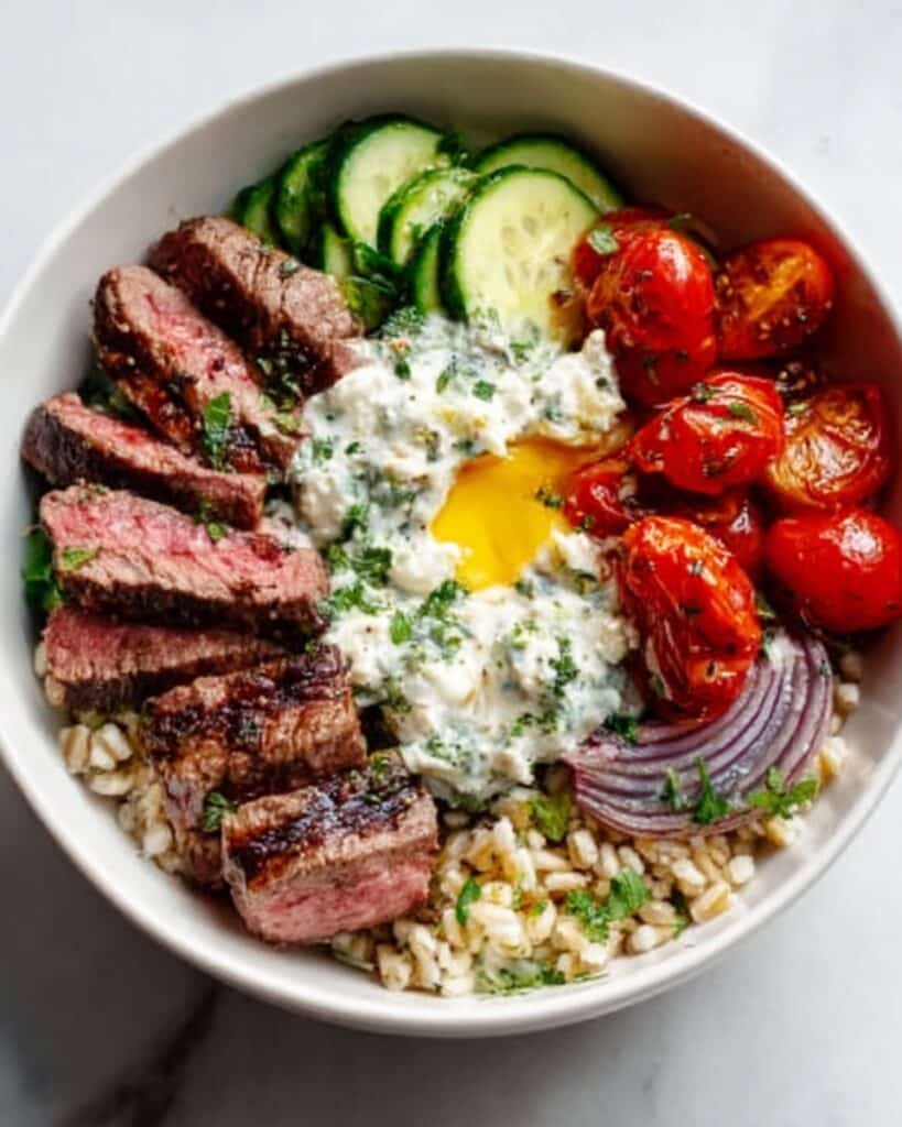 Mediterranean Steak Bowl Recipe