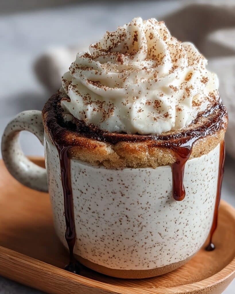Cottage Cheese Cinnamon Roll Mug Cake Recipe