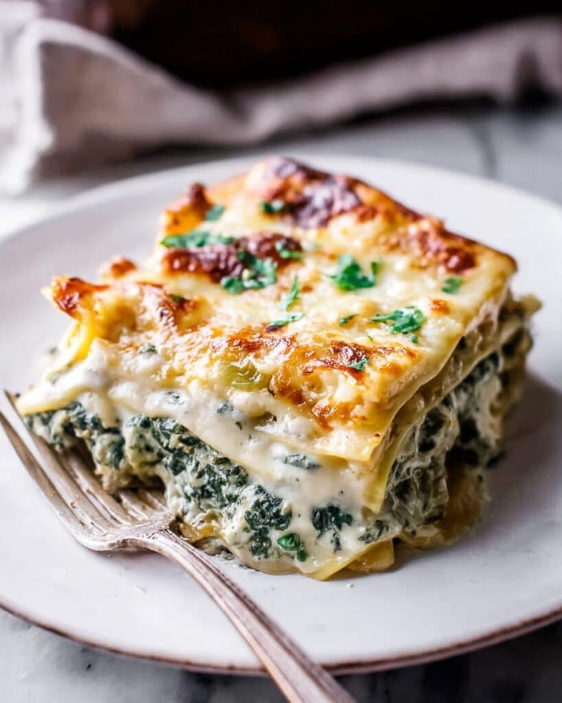 White Mushroom, Spinach, and Artichoke Gluten-Free Lasagna Recipe