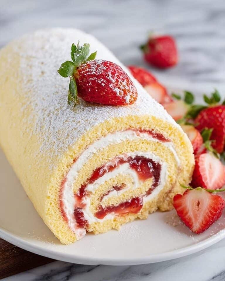 Strawberries and Cream Swiss Roll Recipe