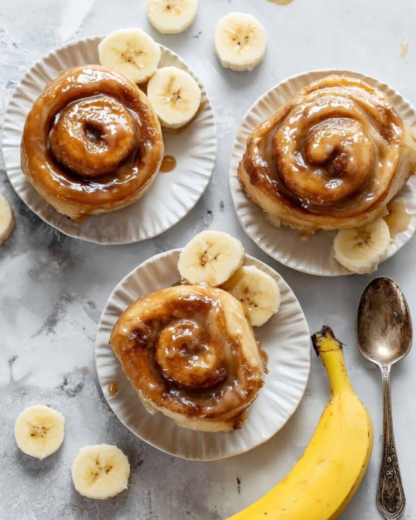 Peanut Butter Banana Cinnamon Rolls Recipe