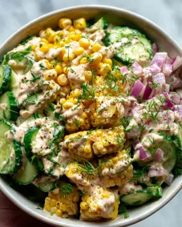 Grilled Street Corn and Creamy Cucumber Salad Recipe