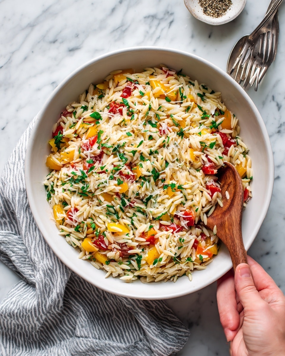 Rainbow Orzo Salad Recipe