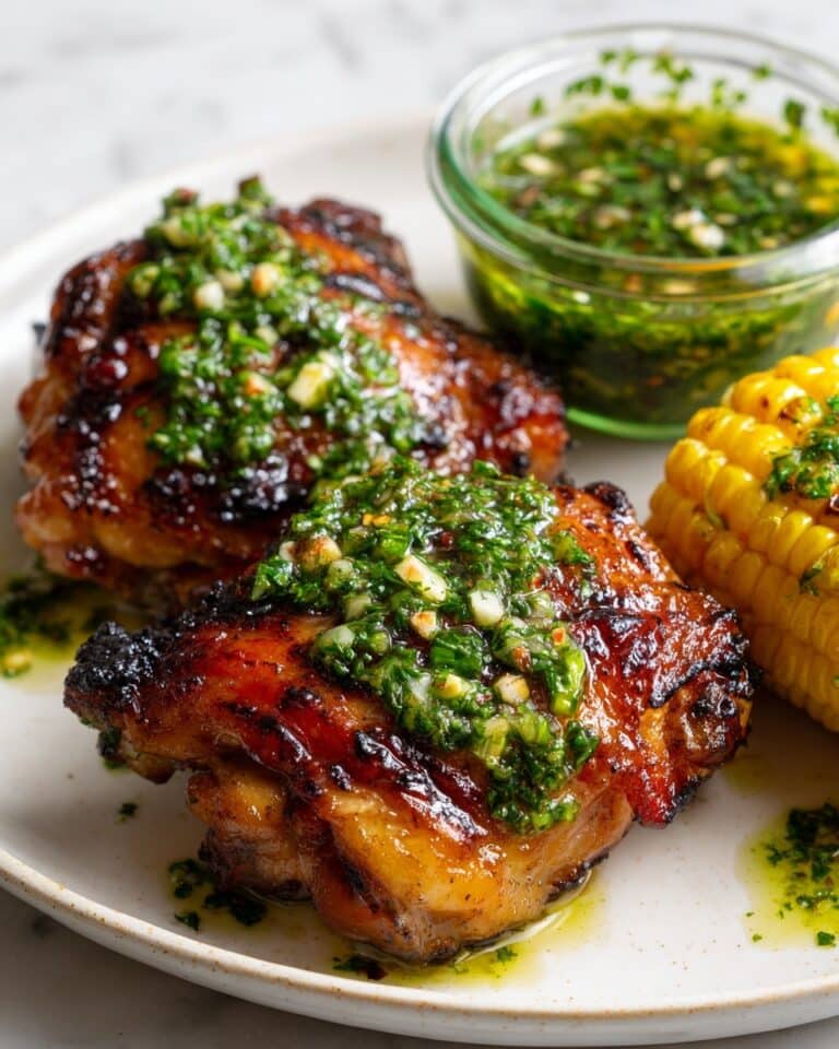 Grilled Chicken Thighs with Chimichurri Recipe