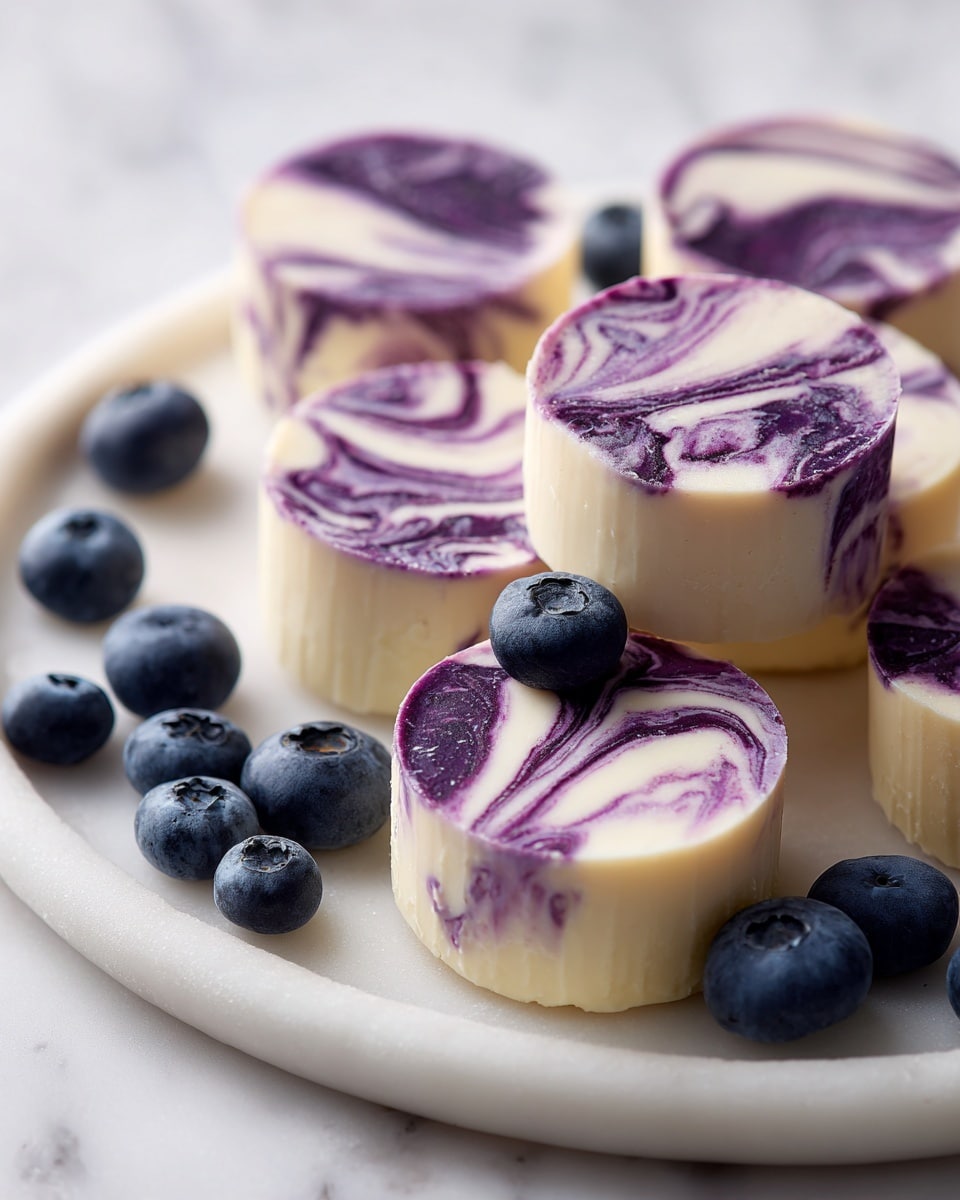 Delicious Blueberry Swirl Yogurt Bites for Guilt-Free Snacking Recipe
