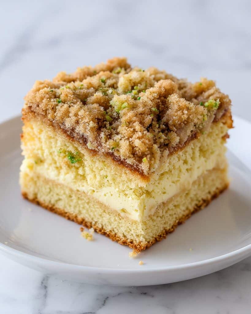 Moist Pistachio Coffee Cake with Buttery Streusel Topping Recipe