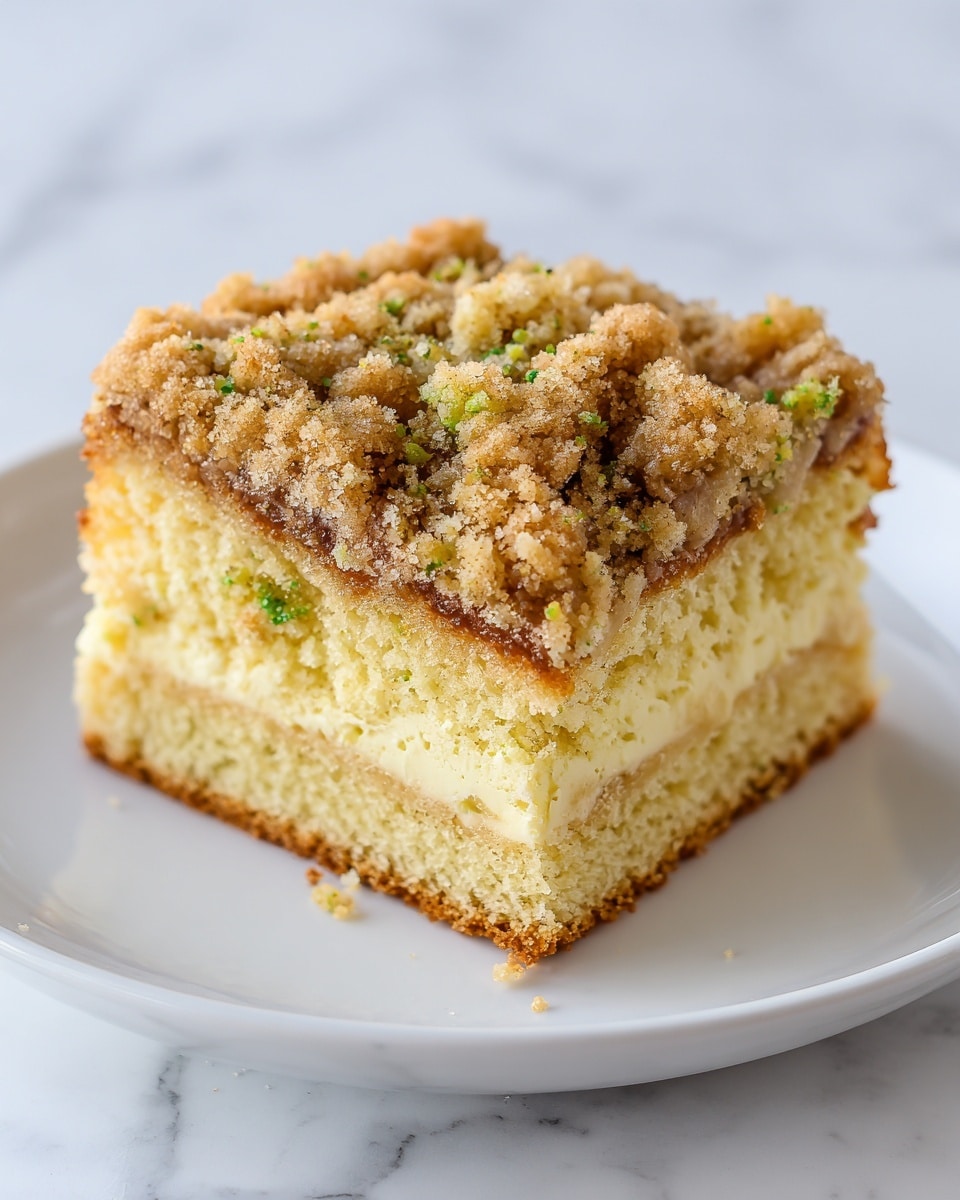 Moist Pistachio Coffee Cake with Buttery Streusel Topping Recipe