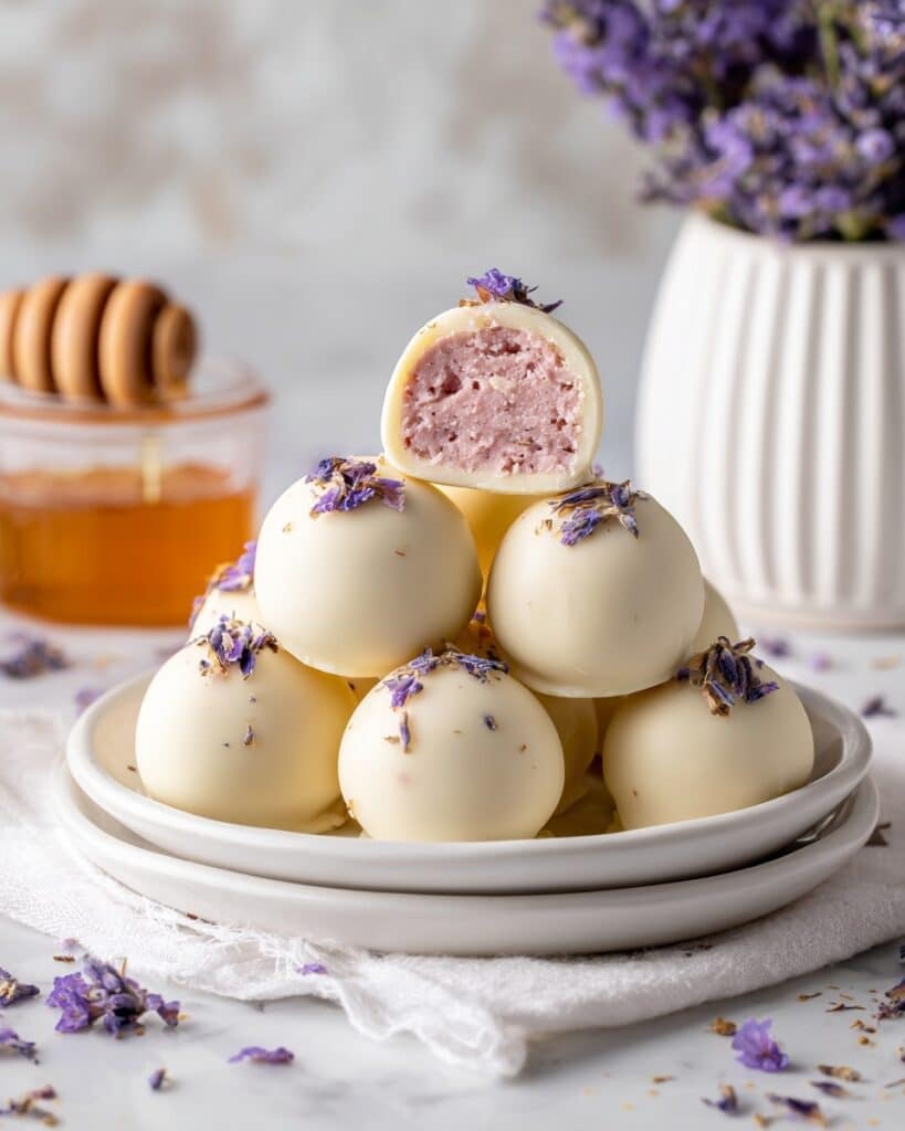 Honey Lavender White Chocolate Truffles Recipe
