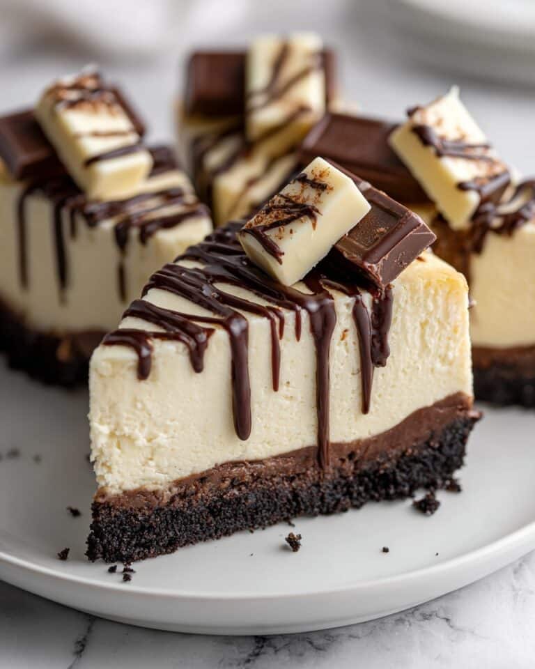 Cookies & Cream Cheesecake with Chocolate Drizzle Recipe