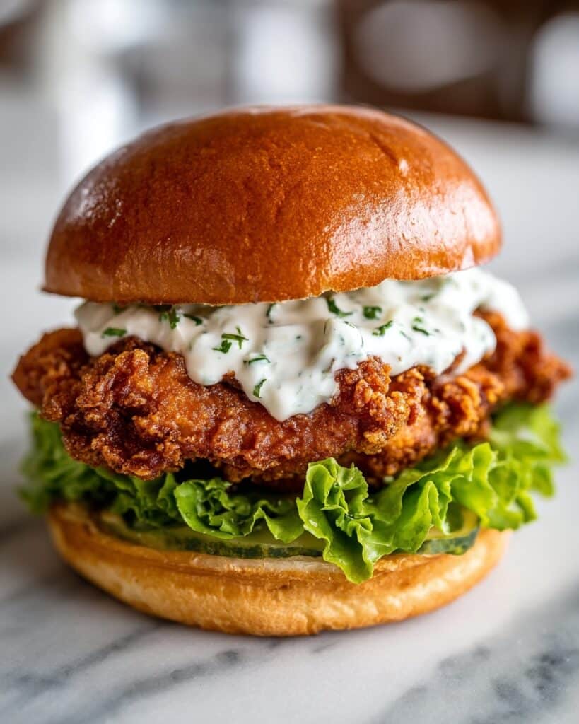 Cajun Crispy Chicken Sandwich with Garlic Aioli Recipe