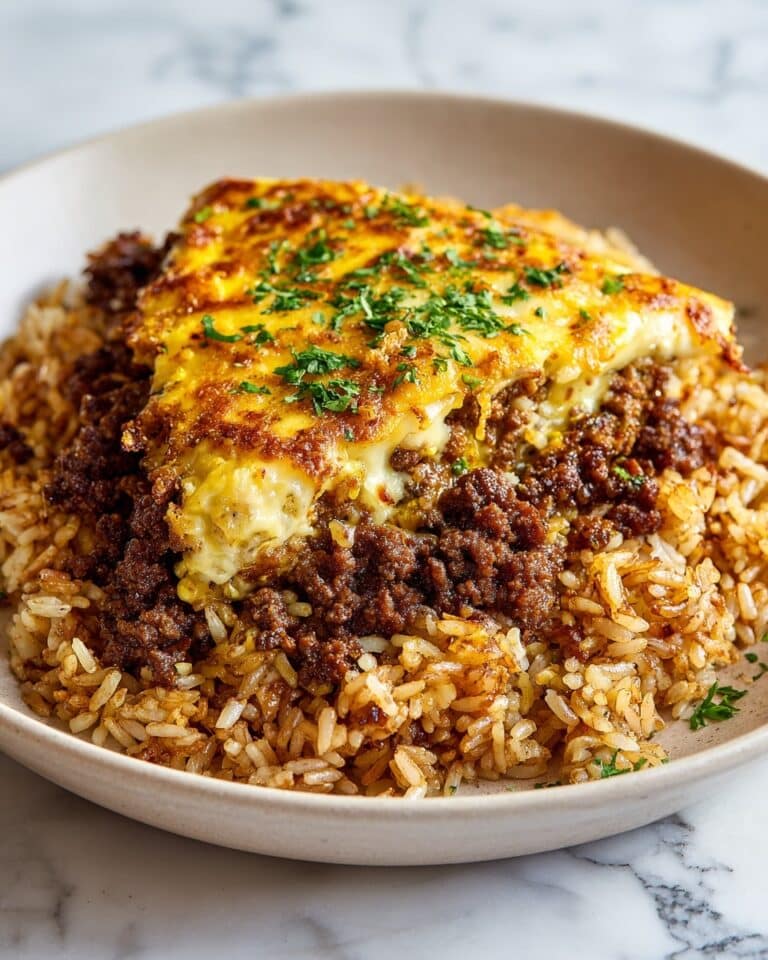 French Onion Ground Beef and Rice Casserole Recipe