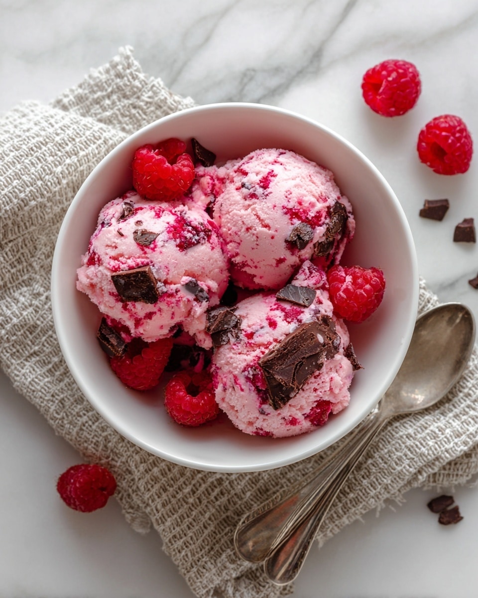 Raspberry Chocolate Chunk Ice Cream Recipe