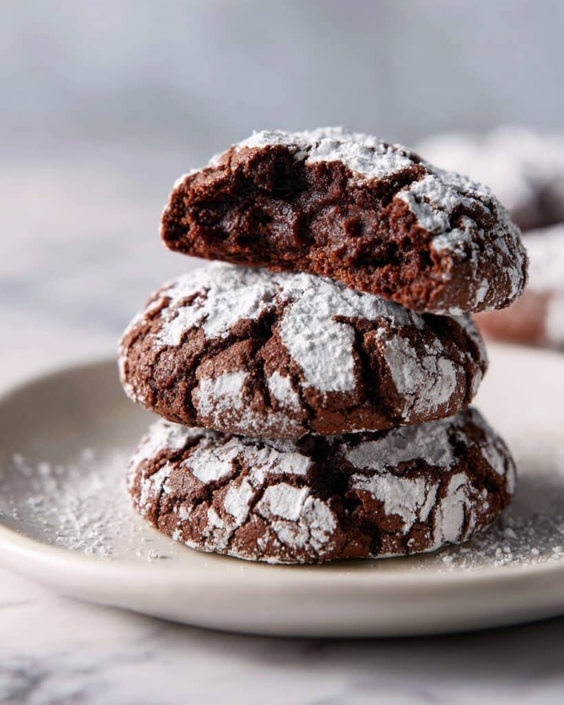Fudgy Chocolate Crinkle Cookies Recipe