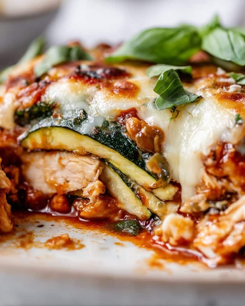 Creamy Cheesy Chicken Zucchini Bake Recipe