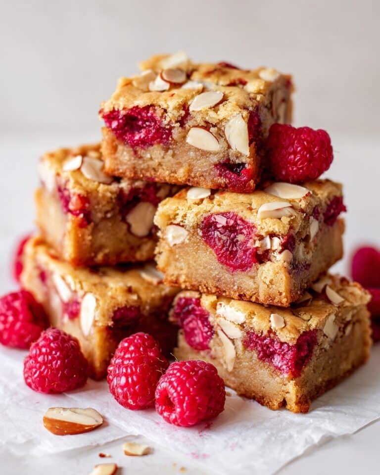 PBJ Blondies with Raspberries Recipe