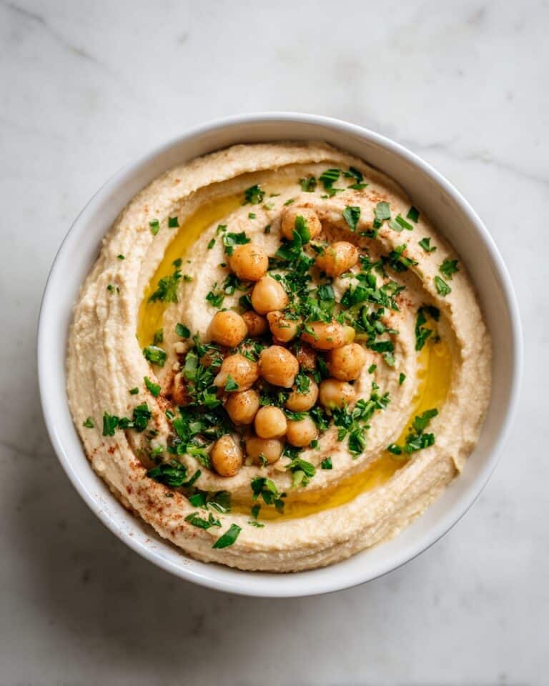 Easy Roasted Garlic Hummus with Za’atar Recipe