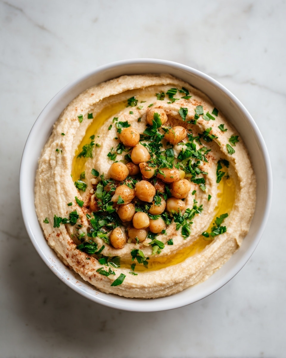 Easy Roasted Garlic Hummus with Za’atar Recipe
