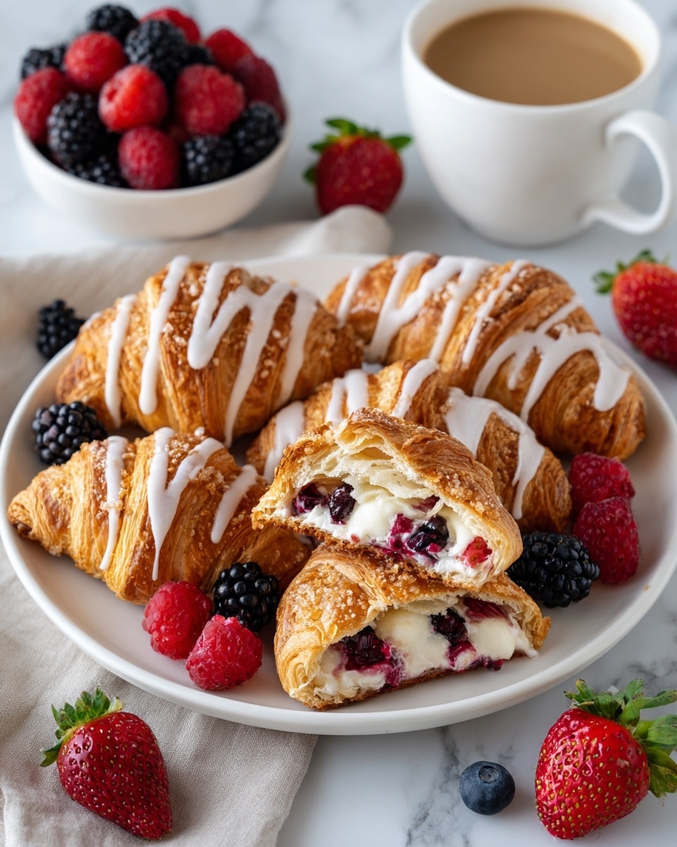 Easy Berry Cream Cheese Stuffed Crescent Rolls Recipe