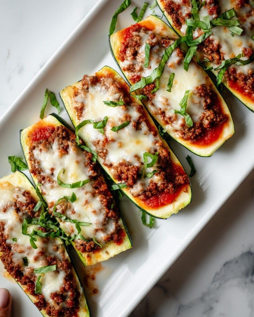 Ground Beef Zucchini Boats Recipe