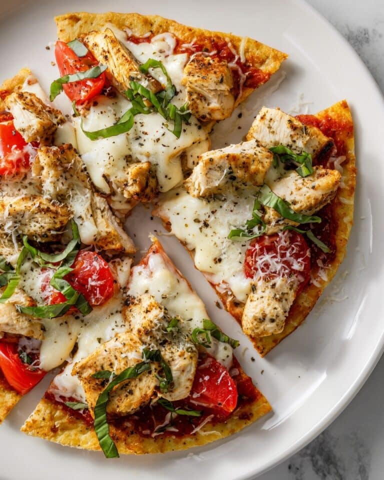 Fast Greek Yogurt Chicken Pita Pizzas Recipe