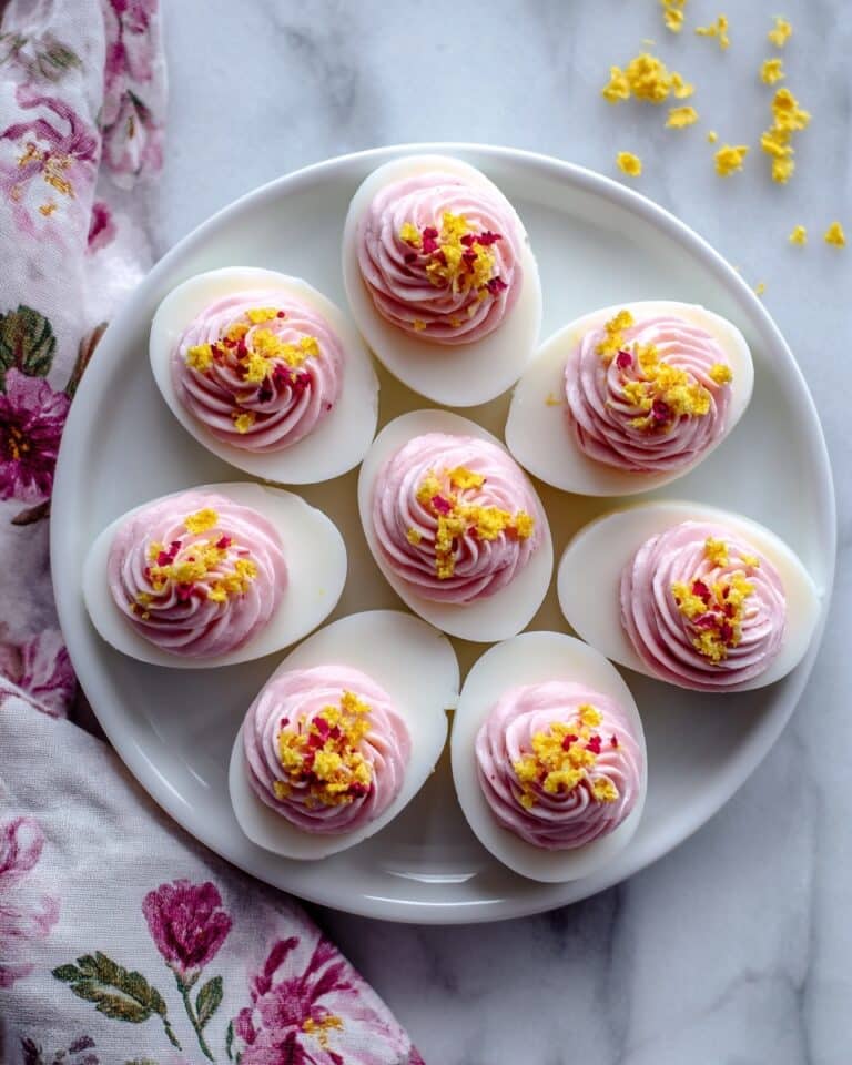 Pretty Pink Deviled Eggs to Brighten Your Summer Brunch Recipe